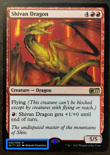 Shivan Dragon collector's number and artist info