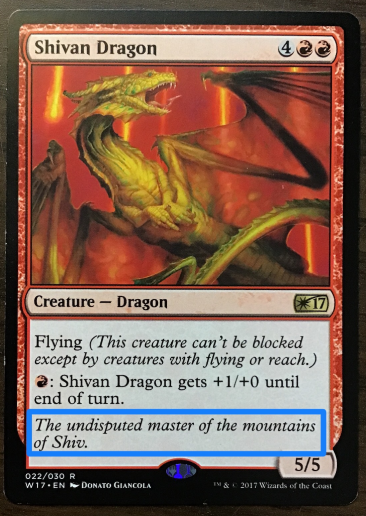 Shivan Dragon flavor text