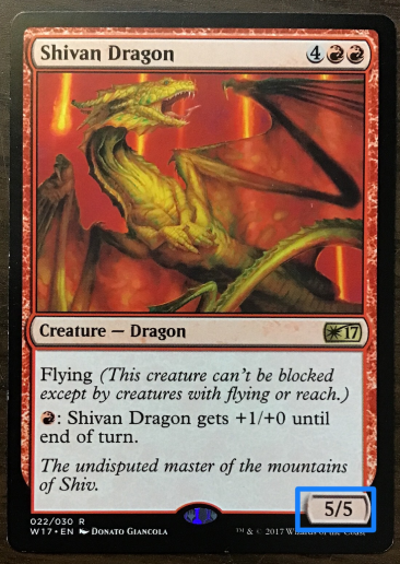 Shivan Dragon power and toughness